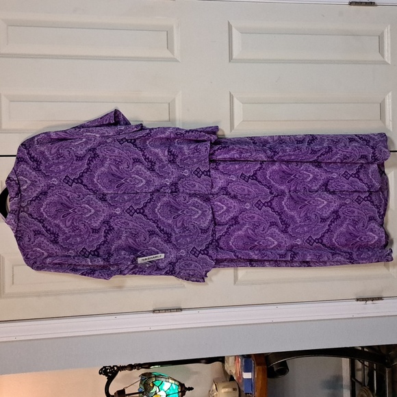 Kari of New York Purple Patterned Women's Dress - Picture 2 of 4